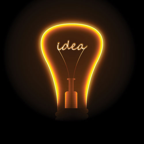 idea in a lightbulb